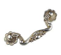 WenRan Drop Drawer Handles Two Sizes 3 Inch 3.8" Hole Centers Bail Cabinet Pulls Antique Silver Dresser Handles for Furniture Cupboard Wardrobe Kitchen Door (1,3"(76mm) Hole Centers)