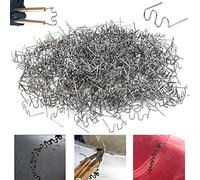 WENRERO 1000 PCS Hot Staples Wave Welding Rods Plastic Welding Staples Car Auto Bumper Repair Welding Wire for Repair Machine Car Bumpers Dashboards Lamp Holders Plastics Rings, 0.6mm & 0.8mm