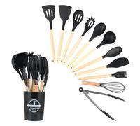 Wenrescry 12-Piece Silicone Kitchen Utensil Set - Non-Stick, Heat-Resistant, Food-Grade BPA-Free Cooking Utensils, Complete Kitchen Tool Set