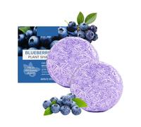 Wenrny 2 In 1 Blueberry Fields Shampoo & Conditioner Soap Bars,2 Pcs Blueberry Scent Fresh Shampoo Bars for Deeply Cleansing,Nourishing,Frizz Control & Scalp Care,All Hair Types for Women & Men