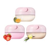 Wenrny 3 Pcs Fruit Scented Lip Balm Set,Small Moisturizing Lip Care Kit