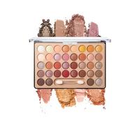 Wenrny 36 Color Highly Pigmented Eye Makeup Palette with a Brush,Natural Nude Matte Shimmer Glitter Color Eyeshadow Palette,Long Lasting Waterproof Blendable Eye Enhancers Eyeshadow Kit (A-01)