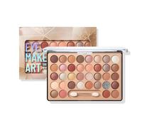 Wenrny 36 Color Highly Pigmented Eye Makeup Palette with a Brush,Natural Nude Matte Shimmer Glitter Color Eyeshadow Palette,Long Lasting Waterproof Blendable Eye Enhancers Eyeshadow Kit (B-02#)