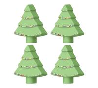 Wenrny 4 Pcs Christmas Tree Shaped Bath Bombs Gift Set for Women Teen Girls | Adorable Xmas Shapes Handmade Bubble Bath Bomb with Colorful Foam and Scents,Christmas Stocking Stuffers,80/100 g