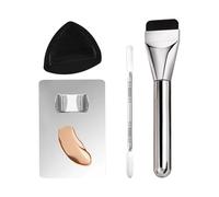 Wenrny 4 Pcs Makeup Mixing Palette Kit,Women Cosmetic Palettes Set with Foundation Spatula,Makeup Palette Tray,Powder Puff and Brush,Cosmetic Spatula Tool for Foundation Eye Shadow Lipsticks Nail Art
