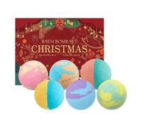 Wenrny 6 Pcs Christmas Bath Bombs Gift Set for Women,Handmade Natural Bath Bomb with Fizz Effect,Moisturizing and Soften Skin,Fruit & Flower Scents Skin Care Bathbombs for Stocking Stuffer Gift