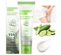 Wenrny Aluminum-Free Women Body Deodorant Cream,Odor Removing Invisible Cream,72 Hour Odor Control for Armpit Private Parts,85g Full Body Deodorant for Men/Women,Baking Soda Free,Skin Safe (Cucumber)