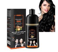 Wenrny Black Hair Color Shampoo for Gray Hair Coverage and Color Transform,Black/Light Brown Instant Hair Dye Shampoo for Women and Men,Semi-Permanent Hairs Color Shampoo,Easy to Use,420ml (Black 1)