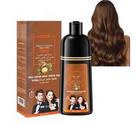 Wenrny Black Hair Color Shampoo for Gray Hair Coverage and Color Transform,Light Brown Instant Hair Dye Shampoo for Women and Men,Semi-Permanent Hairs Color Shampoo,Easy to Use,420ml (brown)