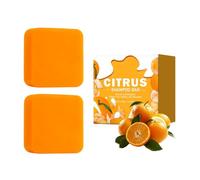 Wenrny Citrus Shampoo Bars,Women Men Solid Citrus Bar Shampoo Soaps for Moisturizing,Deeply Cleansing,Scalps Itchy,PH Balanced and Hair Strengthening,Suitable for All Hair Types,2 Pack 100g