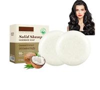 Wenrny Coconut Oil Shampoo Bar,2 Pcs Natural Olive Oil Solid Shampoo Bars for Moisturizing,Cleansing,Nourishing,Anti-dandruff,Tea Tree Shampoos Soaps,Handmade Hair Soap For All Hair Types (Coconut)