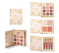 Wenrny Foldable All in One Makeup Palette,20 Color Book Syles Makeup Palette Set with 12 Color Eyeshadow,4-color Highlighter & Blush and 4 Colors Lipstick,All-in-One Face Highlighter Pallet