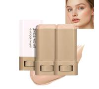 Wenrny Foundation Sticks-Beauty Balm Serum Boosted Skin Tint,2 Pcs 3 In 1 Solid Tinted Moisturizing Serum Foundation Face Stick-Hydrating,Concealer,Natural Gloss,Women Face Makeup Sticks (#04)