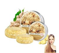 Wenrny Ginger Shampoo Soap,2 Pcs Oil Control Ginger Shampoo Bar with Metal Boxes,Moisturizing Turmeric Hair Care Soap,Improves Hair Split,Damage Hairs and Frizz,Nourish Your Hairs