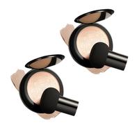 Wenrny Hush Glow Cosmetics Foundation Cushion for Women,2 Pack Face Makeup Foundation with Mushroom Head Puff,Moisturizing,Long-Lasting For All Skin Types,Full Coverage Face Concealer (Ivory White)