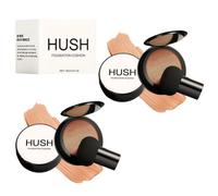 Wenrny Hush Glow Cosmetics Foundation Cushion for Women,2 Pack Face Makeup Foundation with Mushroom Head Puff,Moisturizing,Long-Lasting For All Skin Types,Full Coverage Face Concealer (Dark Skin)