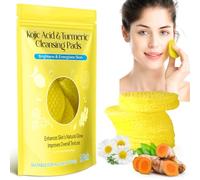 Wenrny Kojic Acid and Turmeric Cleansing Pads,60 Pcs Turmeric Kojic Acid Pads,Turmeric Face Pads for Facial Cleaning,Turmeric Exfoliating Pads for Face,Turmeric Facial Clean Sponge (60, A, 1)