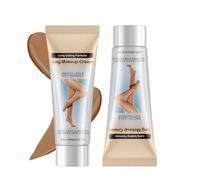 Wenrny Leg & Body Makeup Cream,2 Pcs No Transfer Waterproof Flawless Full Coverage Concealer Cream for Tattoos, Scars & Varicose Vein,Long Lasting Leg Body Foundation for Flawless Skins (Dark)