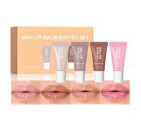 Wenrny Lip Balm Butter,4 Flavors Moisturizing Butter Lip Gloss,Long Lasting Hydrating Non-Sticky Lip Care Oil,Lip Glow Oil for Dry Cracked Lips,Jelly Tint Lip Stain,Makeup Gift for Women Girls (A)