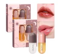 Wenrny Lip Plumper Set,2 Set Natural Lip Plumper and Lip Care Serum,5.5ML Day and Night Lip Plumper Serum,Lip Enhancer,Hydrating Lip Mask,Women Lip Plumper Gloss,Moisturizing Long-lasting Lip Care