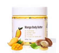 Wenrny Mango Body Butter - 200g Organic Shea Butter body butter for Dry Skin, Hydrating Winter Moisturizer for Women, Deeply Moisturizes & Smooth Skin, Christmas Stocking Stuffers Gifts (200g, Mango)