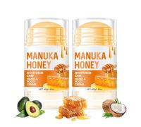 Wenrny Manuka Honey Hand & Foot Balm Sticks for Dry & Cracked Skin,2 Pcs Deep Moisturizing Foot & Hand Moisturizing Sticks with Shea Butter and Coconut Oil,Travel Size Heel Stick Balm for Women Men