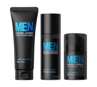 Wenrny Men's Skincare Gift Set,3 Pcs/Set Men Facial Skin Care Kit with Face Wash,Toner and Facial Cream,Basic Face Care Kit for Cleansing,Oil Control,Refreshing and Hydrating,for All Skin Types