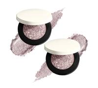 Wenrny Multi-Chromatic Glitter Shimmer Eye Shadow,2 Pcs Rose Gold/Natural Shimmer Eyeshadow Palette Makeup-Long Lasting,Waterproof and High-Pigment Metallic Glitter Eye Shadow for Women (Rose Gold)