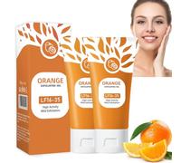 Wenrny Orange Exfoliating Gel for Face and Body - 2 Pcs 50g Moisturizing Scrub, Deep Cleansing Facial Exfoliator With Natural Orange Peel for All Skin Types