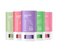 Wenrny Plant Scented Sunscreen Sticks for Face & Body,5 Pack Unisex Travel Size Moisturizing Sunscreen Stick Bulk for Summer,Lightweight Texture UVA/UVB Protection Roll On Sun Sticks,20g