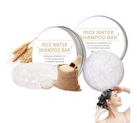 Wenrny Rice Water Shampoo Bars,2 Pcs Rice Water Solid Shampoo Soaps for Split Ends,Moisturizing Rice Bar Soap,Reduce Frizz Rice Shampoo Soaps,Nourish Hair Care for Women and Men,60g