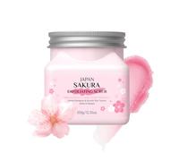 Wenrny Sakura Exfoliating Scrub for Face and Body,Gentle Sakura Facial Exfoliating Gel-Deep Cleansing,Moisturizing,Smoothing Softening Skin and for All Types Skin,Hydrating Facial Body Scrub,350g