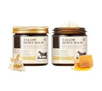 Wenrny Tallow and Honey Balm for Face and Body,2 Pack Grass-Fed Tallow Balm with Honey,Vitamin E for Deeply Hydrating,Moisturizing,Soothing and Repairing,Women Men Face Body Moisturizer (C, 120g)