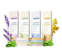 Wenrny Upgraded Wellness Herbal Blend Diffuser Set,4 Scents Multifunctional Herbal Purifier Pens for Energy Boost,Sleep Support,Stress Relief, Liver Wellness and Oral Fresh Breath,Pocket-Sized Design