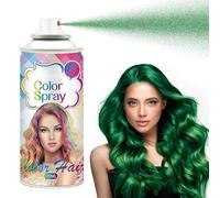 Wenrny Washable Temporary Hair Color Spray,Red Green Purple Pink Instant One-Time Use Temporary Hair Dye for Women,Men and Children,Non-Sticky Quick Dry Hairs Color Wax,Easy Wash Out,120ml (green)