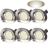 Wenscha LED Recessed Ceiling Lights, 6 Pack 3.5W LED Integrated Spotlights 400LM 230V Neutral White 4000K Downlights Ultra Slim Round Nickel Protection Rotatable for Living Room Bedroom Kitchen