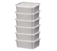 Wensdr 6 Pack Stainless Steel Food Containers with Lids,Stackable Pizza Dough Proofing Containers,Homemade Dough Proofing Box,Bread Proofing Box 650ML