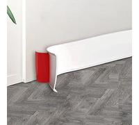 Wensdr Flexible Self-Adhesive Baseboard Molding Trim 4in x 20Ft Wall Floor Moulding Trim Vinyl Wall Cove Base Easy Installation and Remove