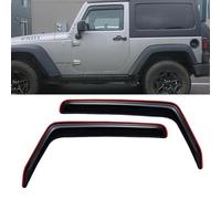 Wensdy 2pcs Side Window Wind Deflectors,in-Channel Style Shade Sun rain Guards,Dark Smoke Visors for 2007-2018 Jeep Wrangler (JK) (2-Door Only) 192328
