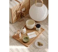 WENSHUO Matcha Whisk Set (Matte Crème) with Wooden Tray and Ribbon Gift Box,- 8pc Matcha Set Perfect Matcha Kit for Matcha Tea Ceremony