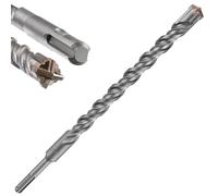 Wensilon Concrete Drill Bit 1pcs 3/4" X 10"-8" Cross-Type Double Thread Carbide Material Suitable for Concrete, Brick, Cement Walls, Stone