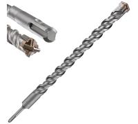 Wensilon Concrete Drill Bit lengthening 1pcs 1-1/4" X 18"-16" Cross-Type Double Thread Carbide Material Suitable for Concrete, Brick, Cement Walls, Stone, Extra Long Hammer Drill Bits for Concrete