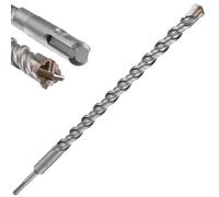 Wensilon Extra Long Hammer Drill Bit - 1pcs 1" X 18"-16" Cross-Type Double Thread Carbide for Concrete, Brick, Stone, Cement Walls