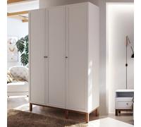 Furniture To Go Wensley 3 Door Wardrobe In Light Grey And Oak
