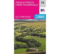 Landranger 98 Wensleydale & Upper Wharfedale Map With Digital Version, Pink One Size