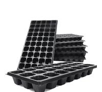 Wensmy 12Pack 21 Cells Seedling Nursery Tray Plastic Reusable Seed Starter Container Tray with Holes for Seedling Germination Seed Trays Seedling Plug Trays Seedling Plug Trays