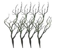 Wensmy 4Pcs Artificial Antler Branch Decoration Halloween Decoration Tree Branch Art Witch Antler Twigs Plastic Branches Artificial Twigs Fake Antler Shaped Tree Branch (Green)