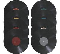 Wensmy 8pcs 1950's Rock and Roll Party Decorations - Vinyl Record Wall Stickers & Record Cutouts for 50's Music Party Favors