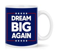 WENSSY Dream Big Again Mug, Inspirational Mug, Dream Cup 11 Ounce Blue