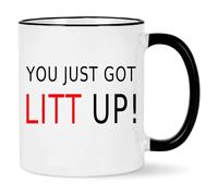 WENSSY You Just Got Litt Up Coffee Mug Louis Litt Mug Suits Tv Show Fans Mug Suits Lover Gifts Christmas White Elephant Gifts for Boss Coworkers Friends 11OZ White with Black Handle